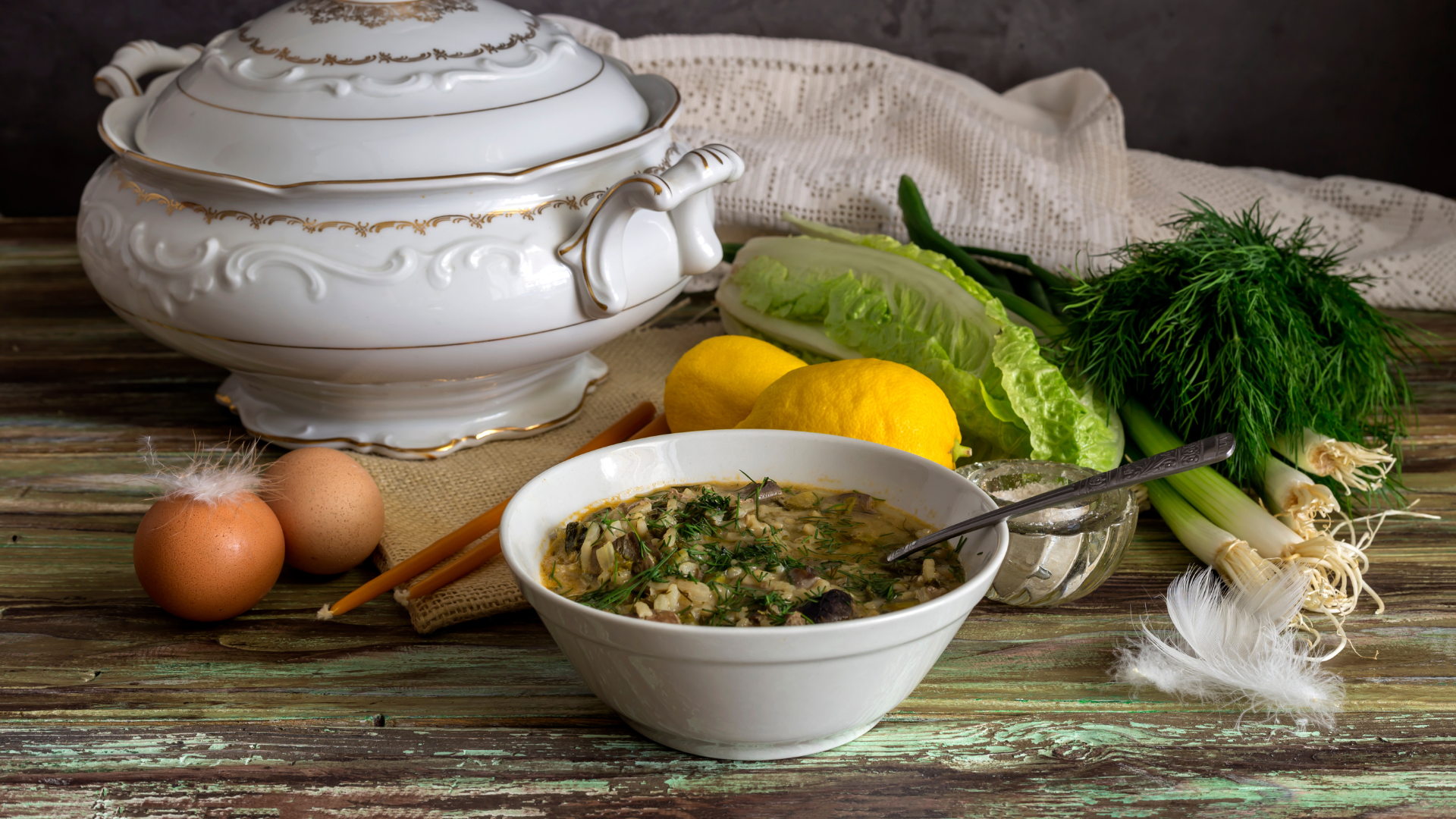 Greek Easter soup Magiritsa
