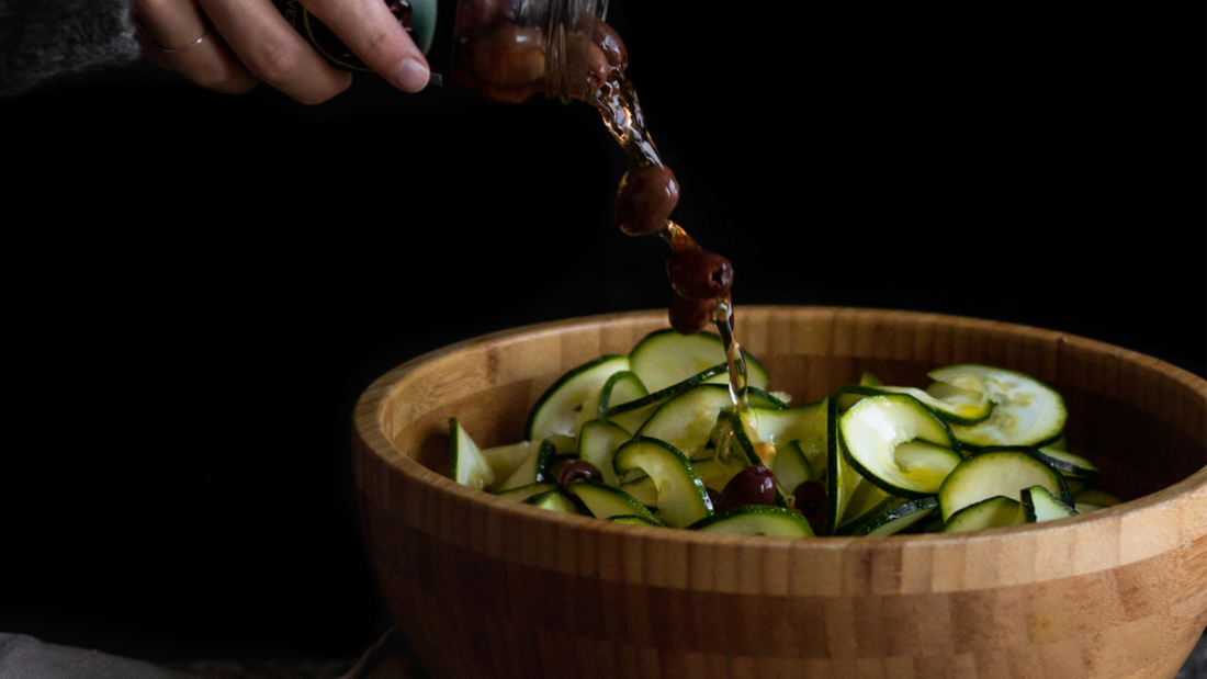 Tangy Zucchini Salad with Beans and Olives
