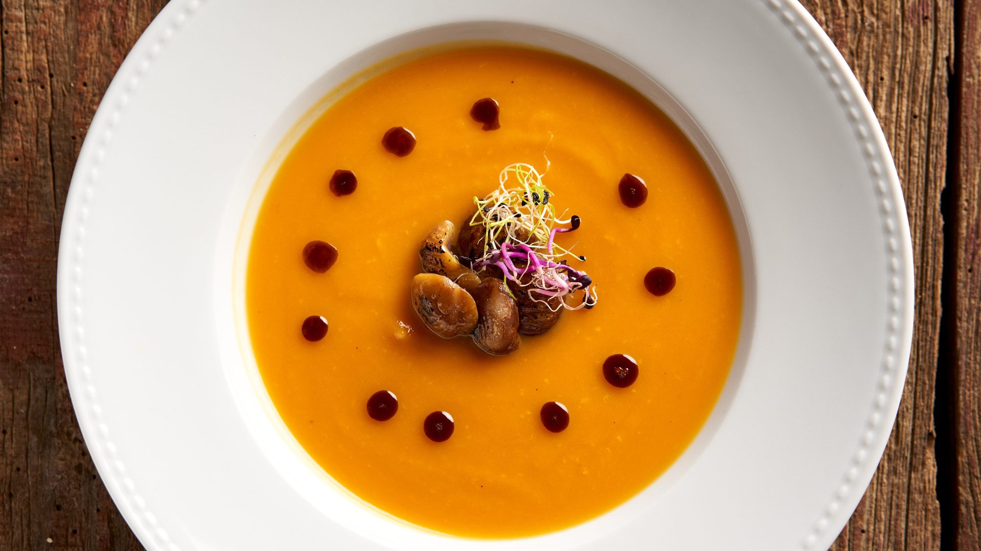 Chestnut and pumpkin soup