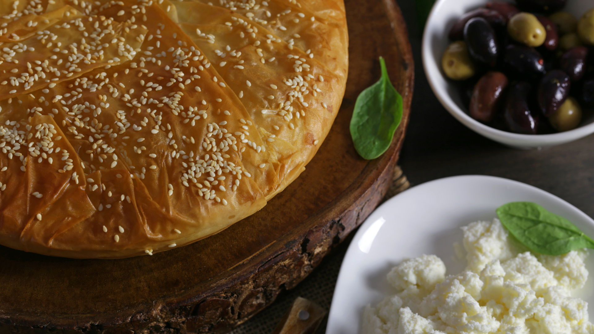 GAEA green olive filo pastry pie