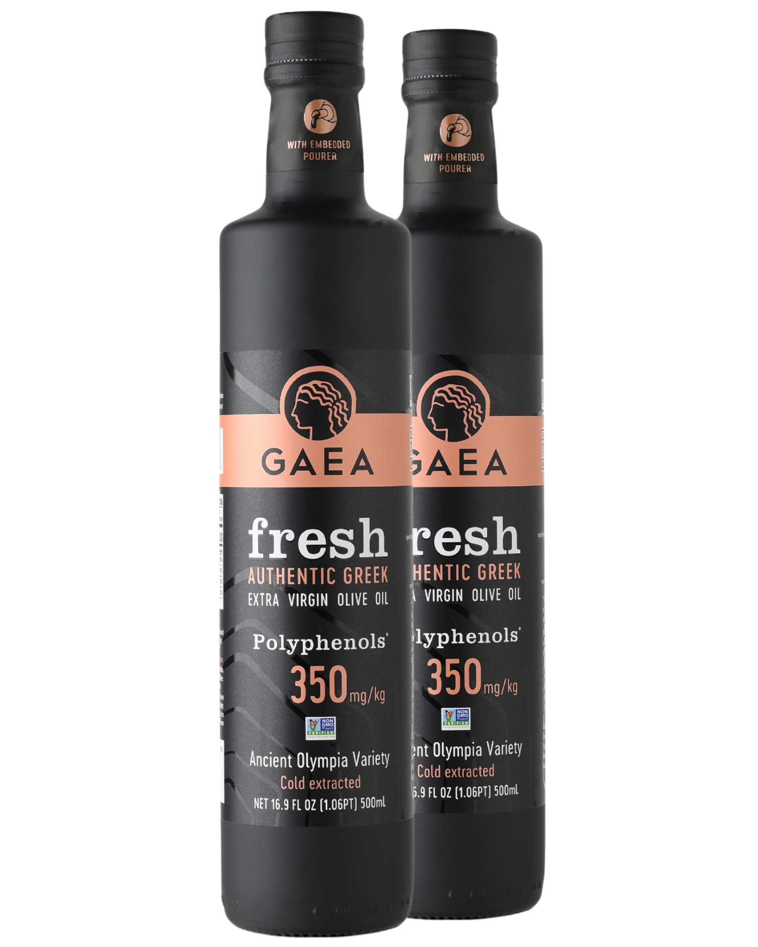 GAEA Fresh High-Polyphenol Greek Extra Virgin Olive Oil – Double pack 2*16.9 fl oz