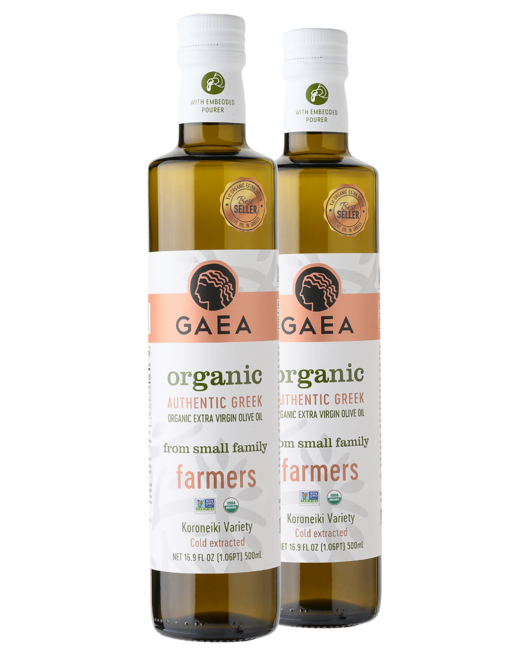 GAEA Organic Greek Extra Virgin Olive Oil – Double pack 2*16.9 fl oz