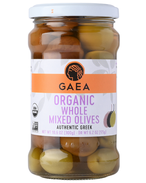 GAEA Organic Whole Mixed olives in brine 10.6oz – Gaea_USA