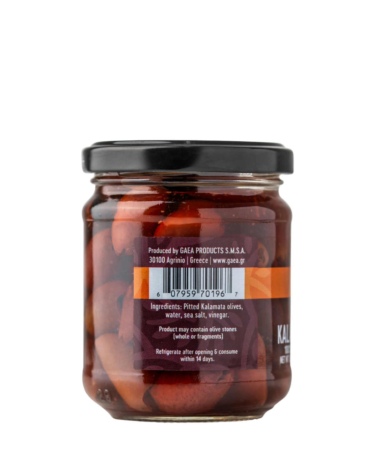 GAEA Pitted Kalamata Olives – 6.5 oz Jar