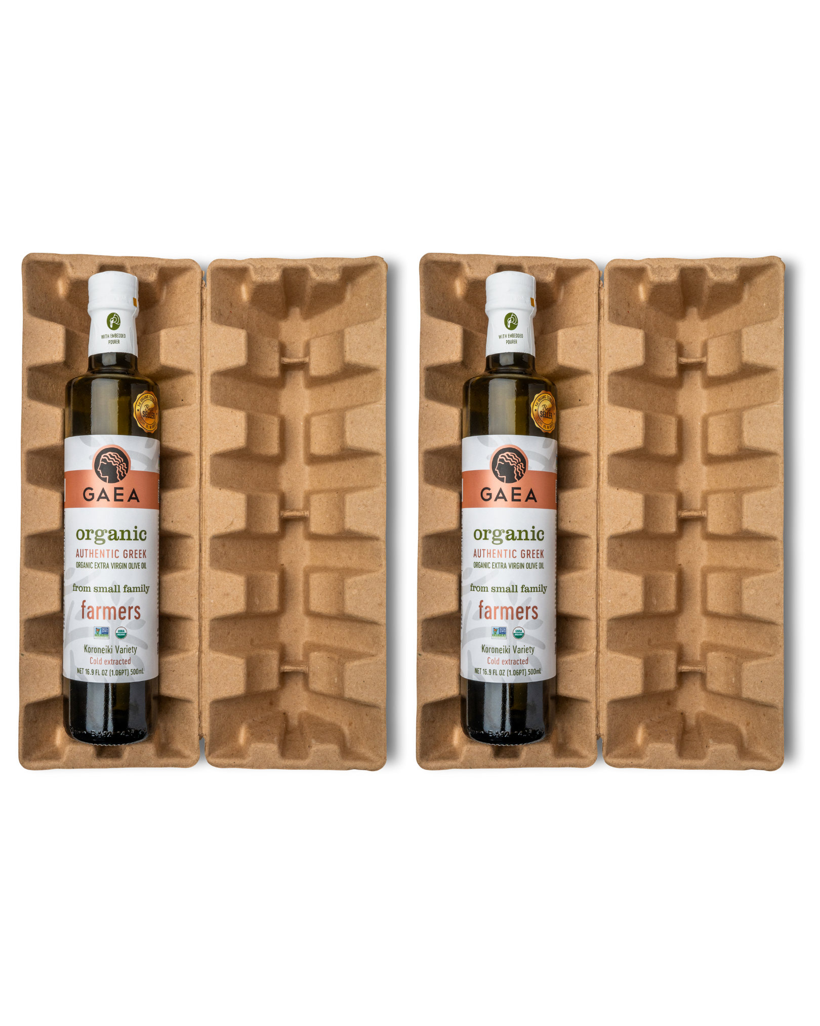 GAEA Organic Extra Virgin Olive oil (double pack 2*16.9 fl oz)