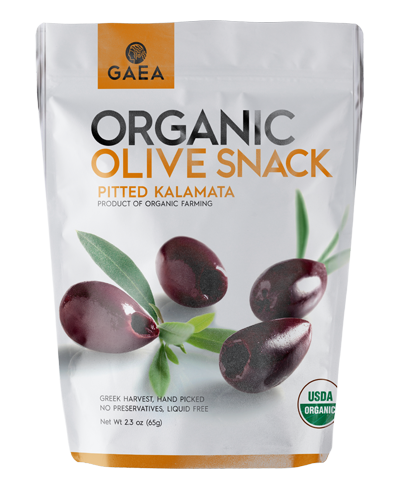 GAEA Organic Olive Snack with pitted Kalamata olives 2.3oz