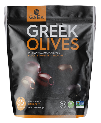 GAEA Pitted Kalamata olives 100% Natural and sun ripened 5.3oz